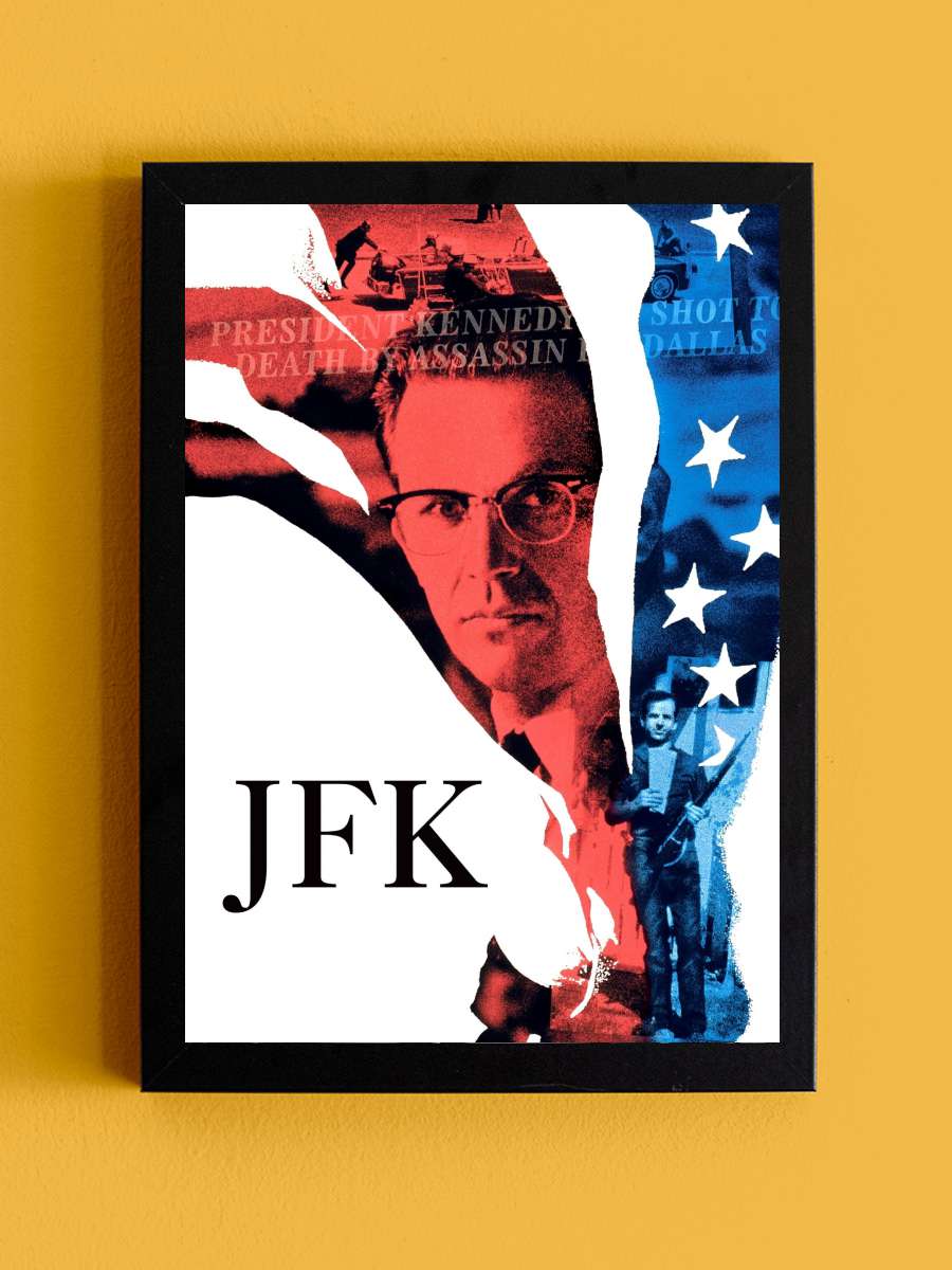 JFK: Kapanmayan Dosya - JFK Film Tablo Siyah Çerçeveli Film Poster Afiş Tablo