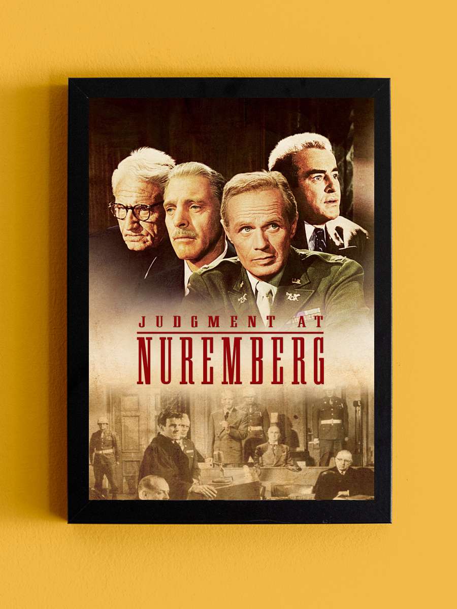 Nuremberg Duruşması - Judgment at Nuremberg Film Tablo Siyah Çerçeveli Film Poster Afiş Tablo