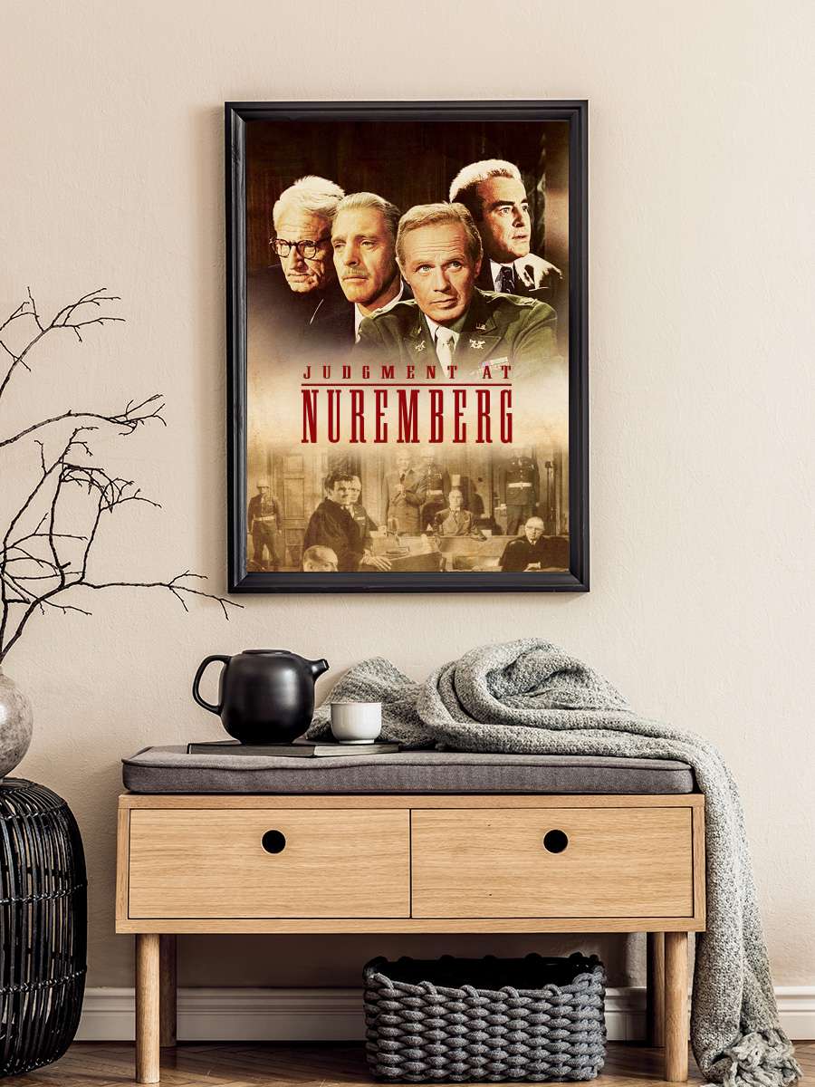 Nuremberg Duruşması - Judgment at Nuremberg Film Tablo Siyah Çerçeveli Film Poster Afiş Tablo