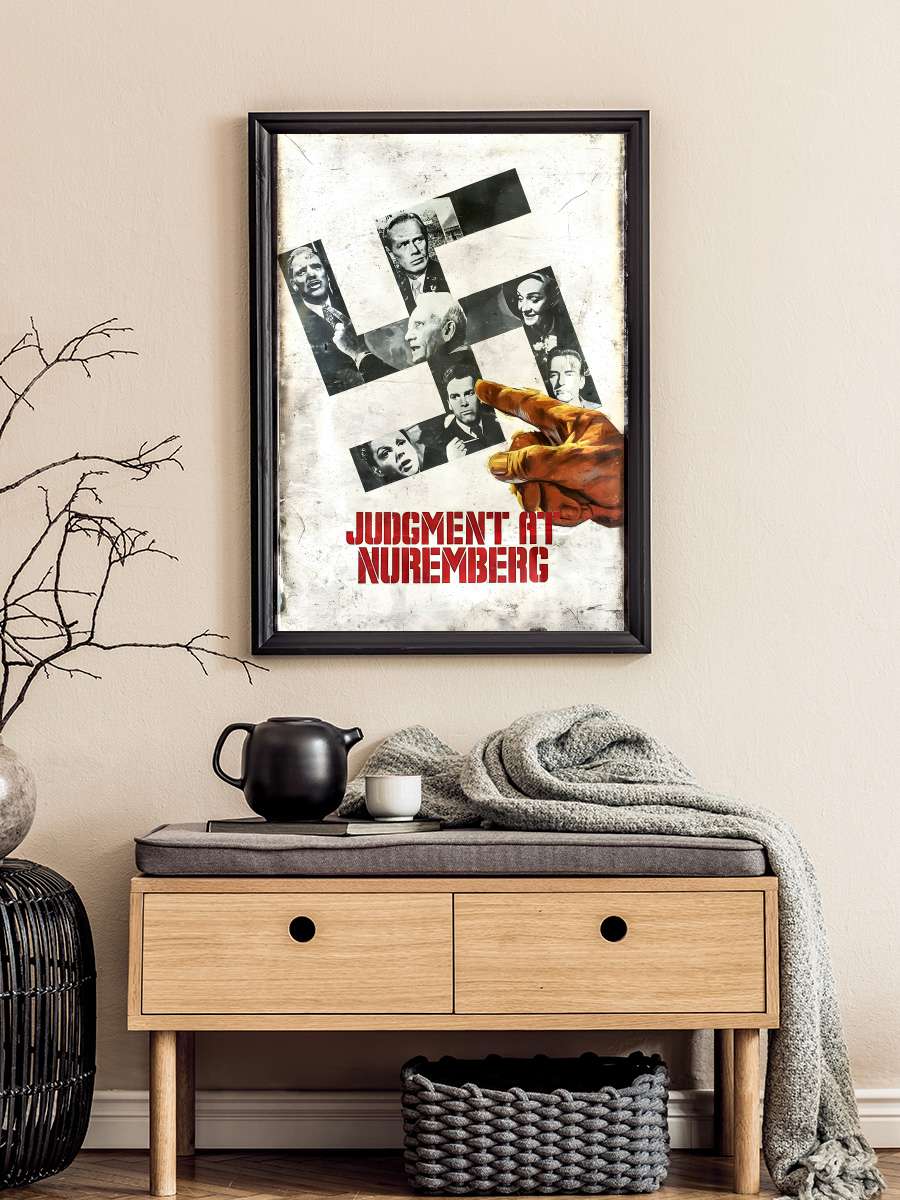 Nuremberg Duruşması - Judgment at Nuremberg Film Tablo Siyah Çerçeveli Film Poster Afiş Tablo