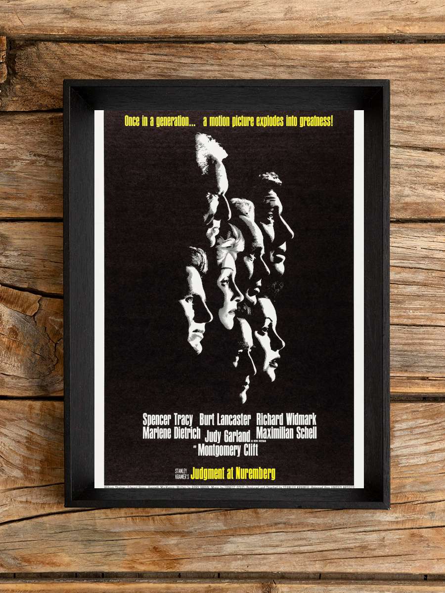 Nuremberg Duruşması - Judgment at Nuremberg Film Tablo Siyah Çerçeveli Film Poster Afiş Tablo