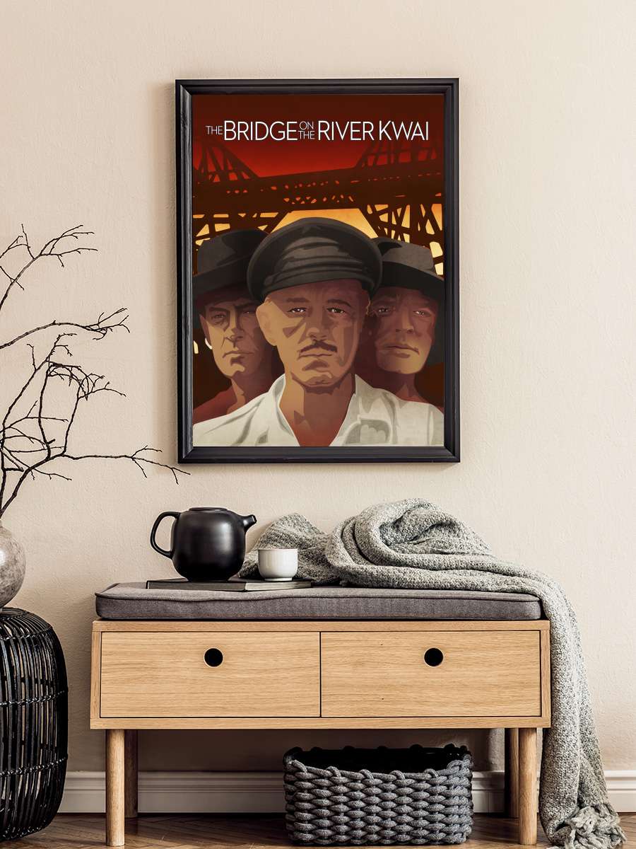 Kwai Köprüsü - The Bridge on the River Kwai Film Tablo Siyah Çerçeveli Film Poster Afiş Tablo