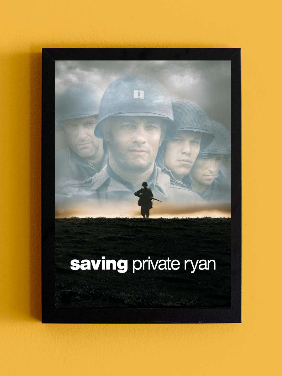 Er Ryan'ı Kurtarmak - Saving Private Ryan Film Tablo Siyah Çerçeveli Film Poster Afiş Tablo