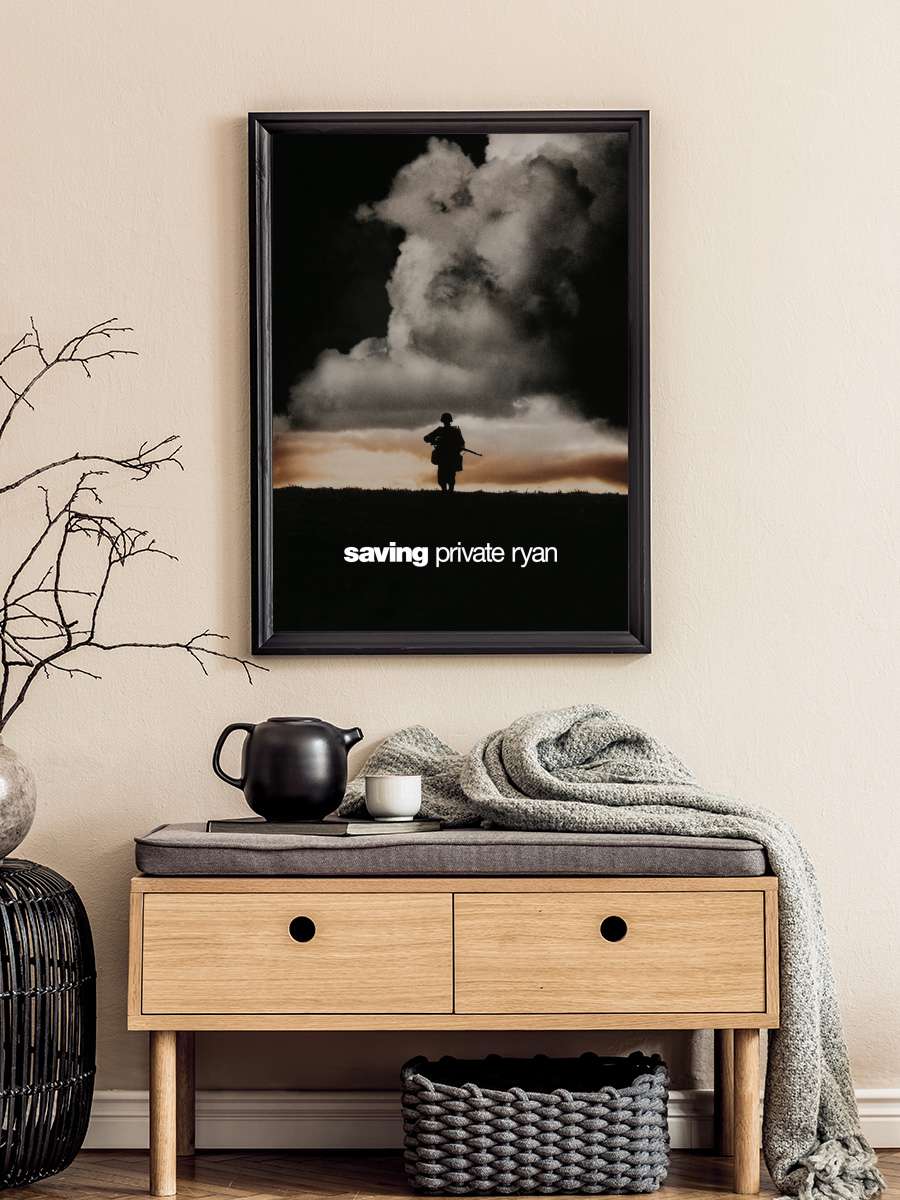 Er Ryan'ı Kurtarmak - Saving Private Ryan Film Tablo Siyah Çerçeveli Film Poster Afiş Tablo