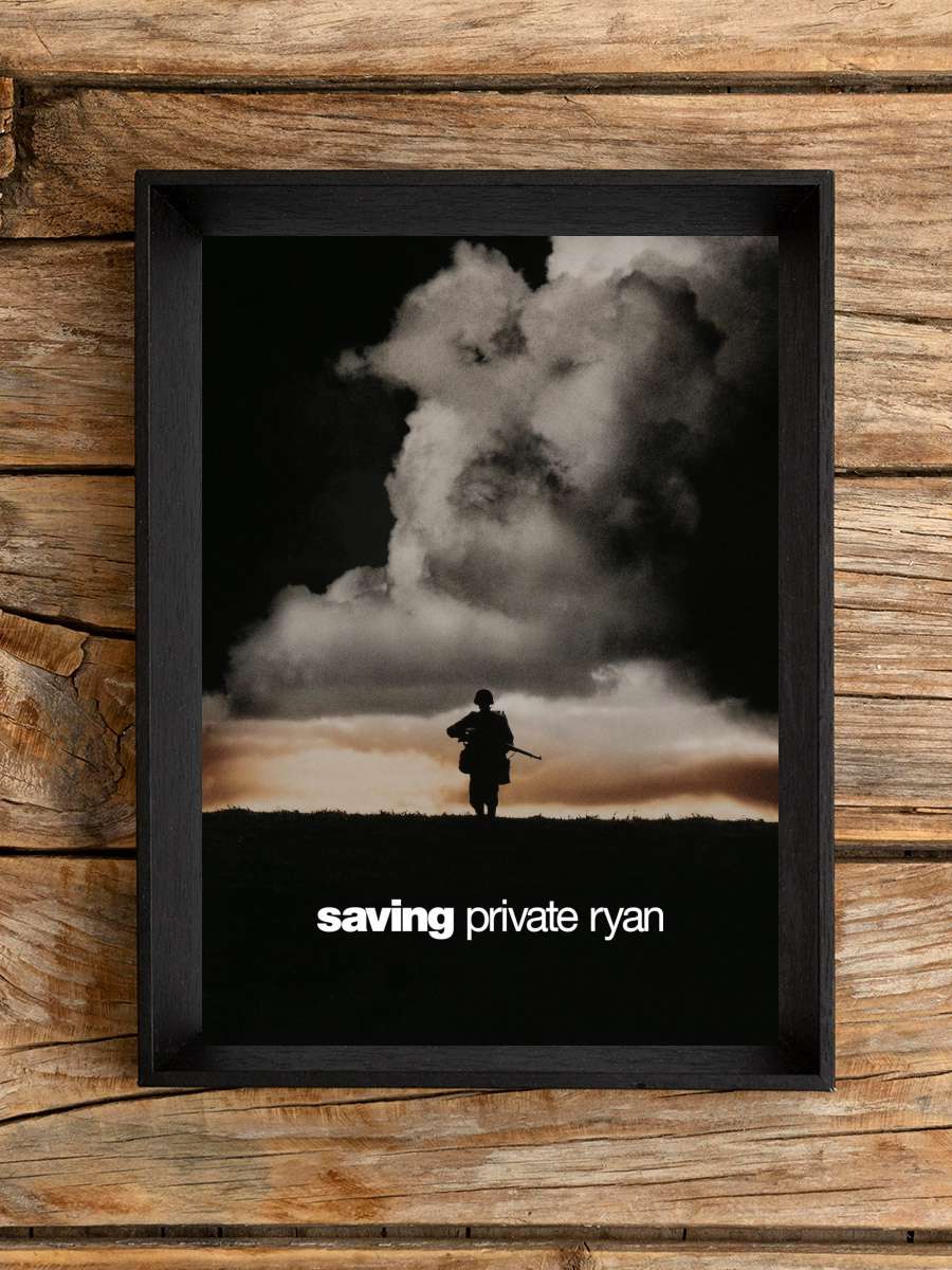 Er Ryan'ı Kurtarmak - Saving Private Ryan Film Tablo Siyah Çerçeveli Film Poster Afiş Tablo