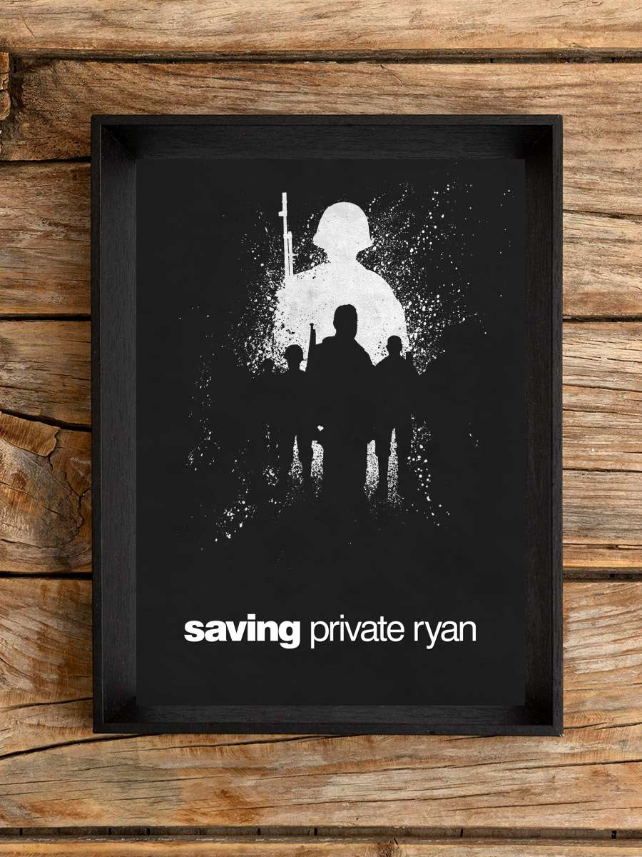 Er Ryan'ı Kurtarmak - Saving Private Ryan Film Tablo Siyah Çerçeveli Film Poster Afiş Tablo