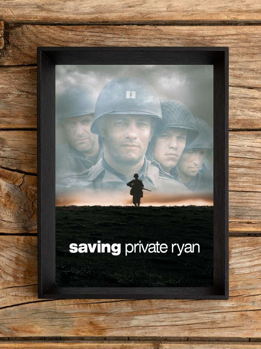 Er Ryan'ı Kurtarmak - Saving Private Ryan Film Tablo Siyah Çerçeveli Film Poster Afiş Tablo