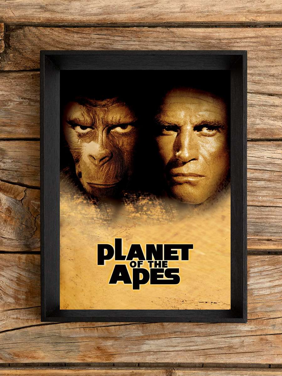 Maymunlar Cehennemi - Planet of the Apes Film Tablo Siyah Çerçeveli Film Poster Afiş Tablo