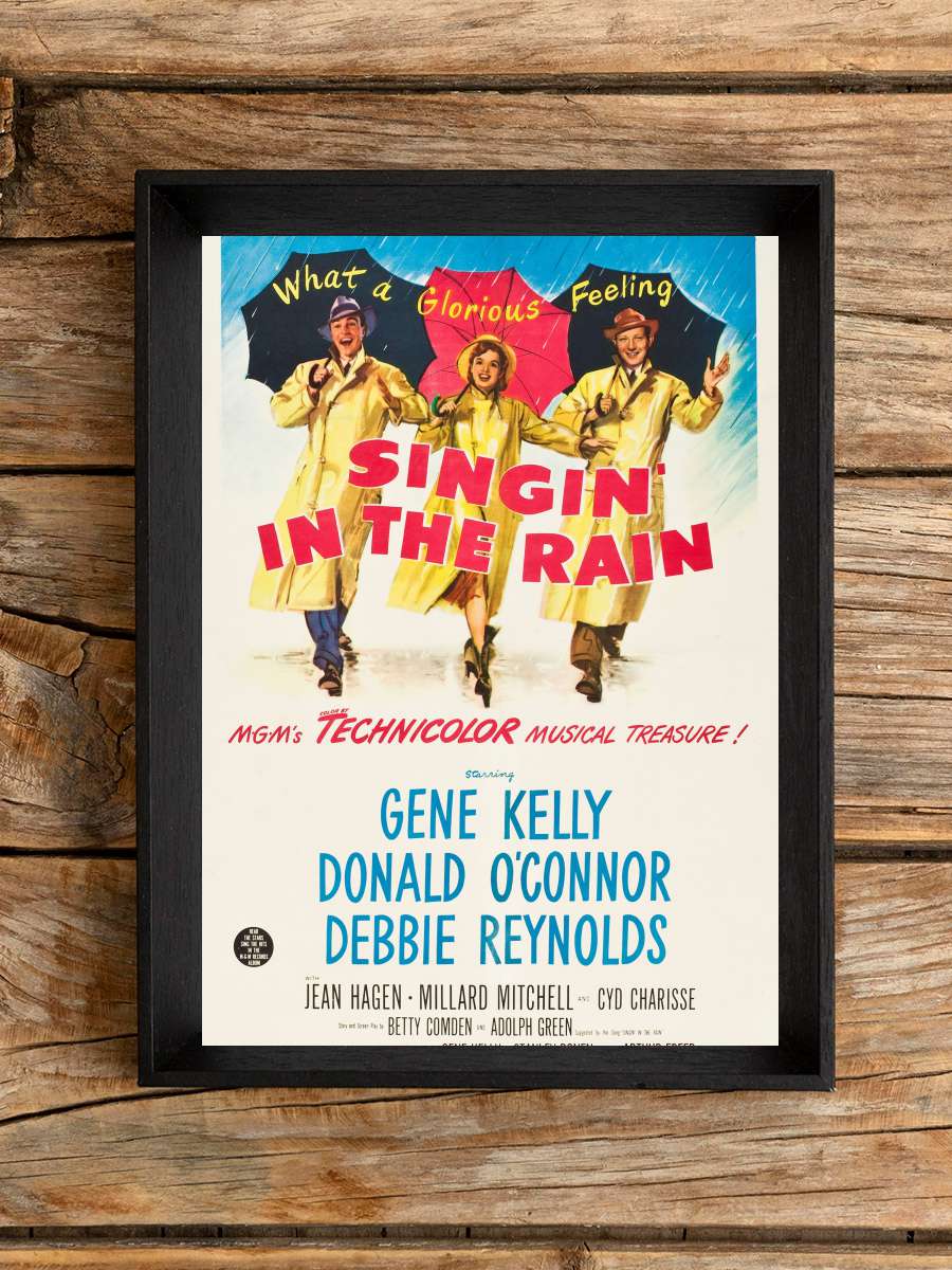 Yağmur Altında - Singin' in the Rain Film Tablo Siyah Çerçeveli Film Poster Afiş Tablo