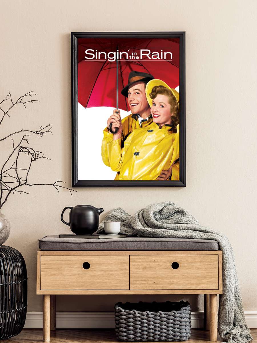 Yağmur Altında - Singin' in the Rain Film Tablo Siyah Çerçeveli Film Poster Afiş Tablo