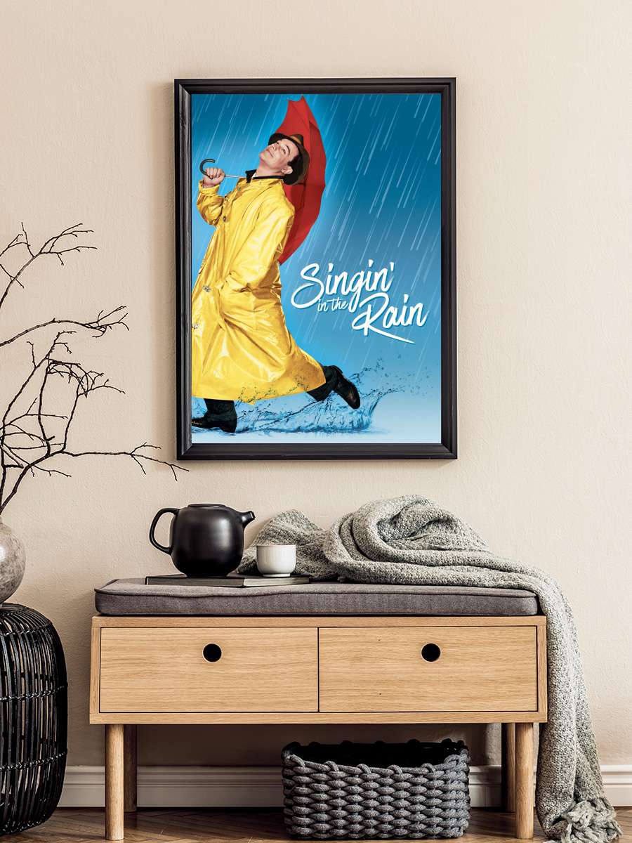 Yağmur Altında - Singin' in the Rain Film Tablo Siyah Çerçeveli Film Poster Afiş Tablo