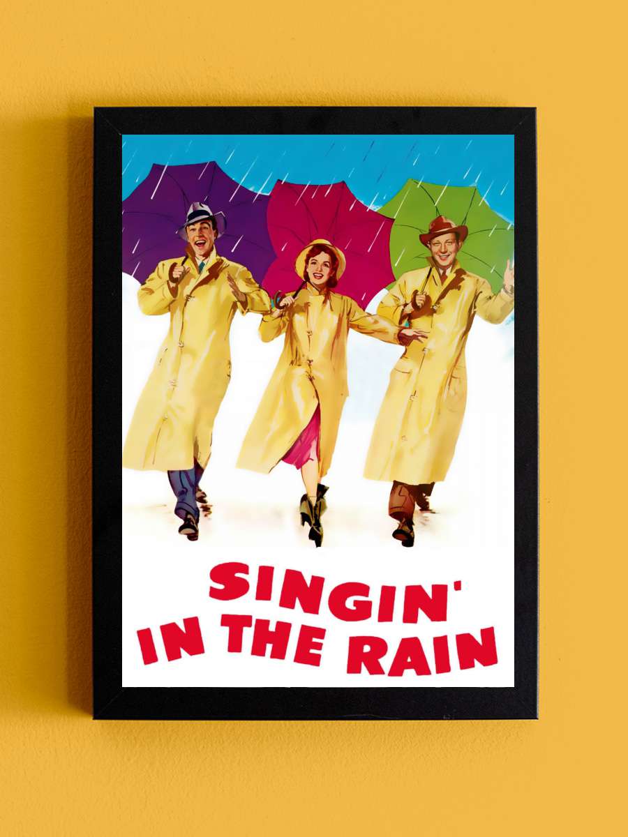 Yağmur Altında - Singin' in the Rain Film Tablo Siyah Çerçeveli Film Poster Afiş Tablo