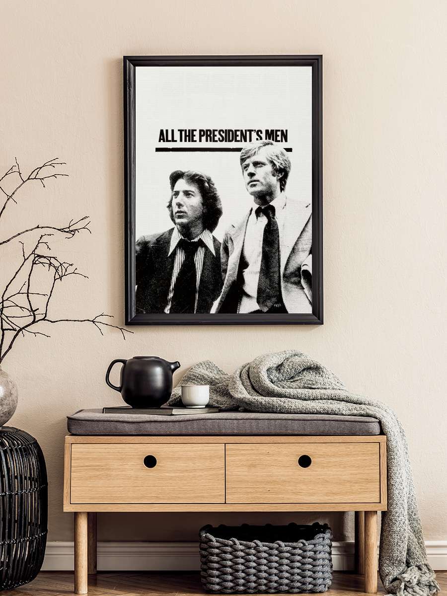 Başkanın Bütün Adamları - All the President's Men Film Tablo Siyah Çerçeveli Film Poster Afiş Tablo