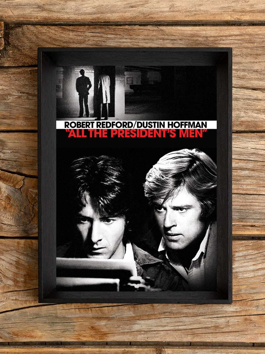 Başkanın Bütün Adamları - All the President's Men Film Tablo Siyah Çerçeveli Film Poster Afiş Tablo