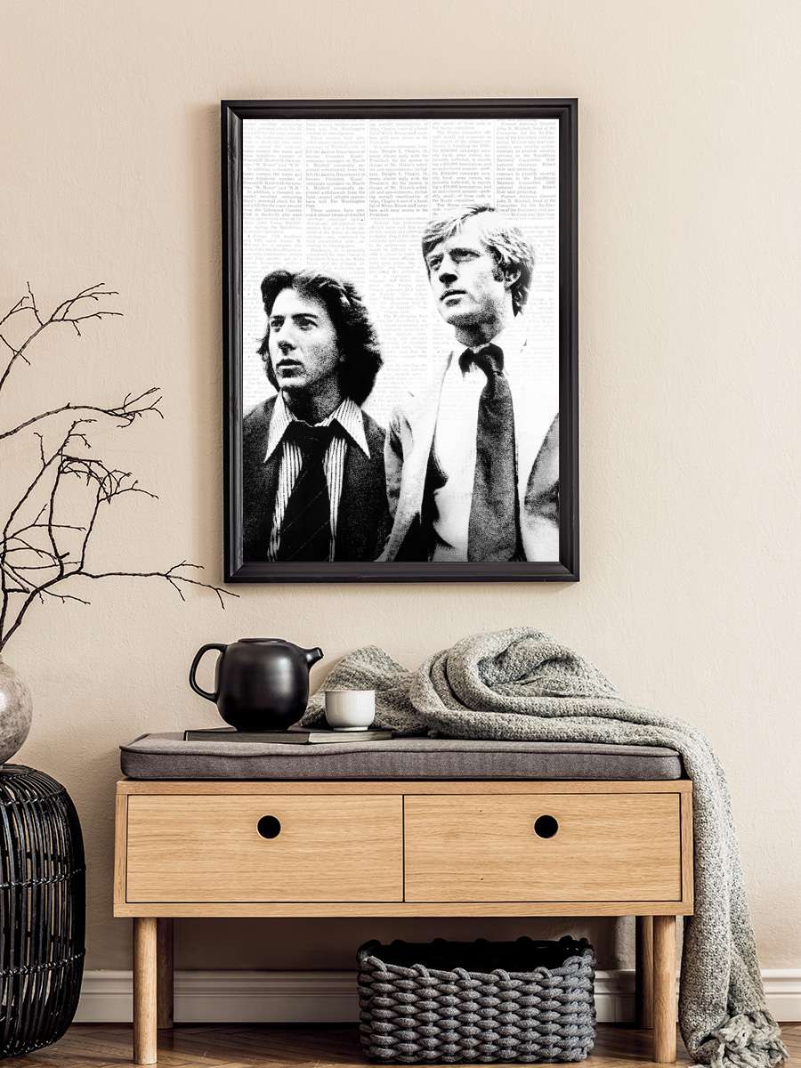 Başkanın Bütün Adamları - All the President's Men Film Tablo Siyah Çerçeveli Film Poster Afiş Tablo