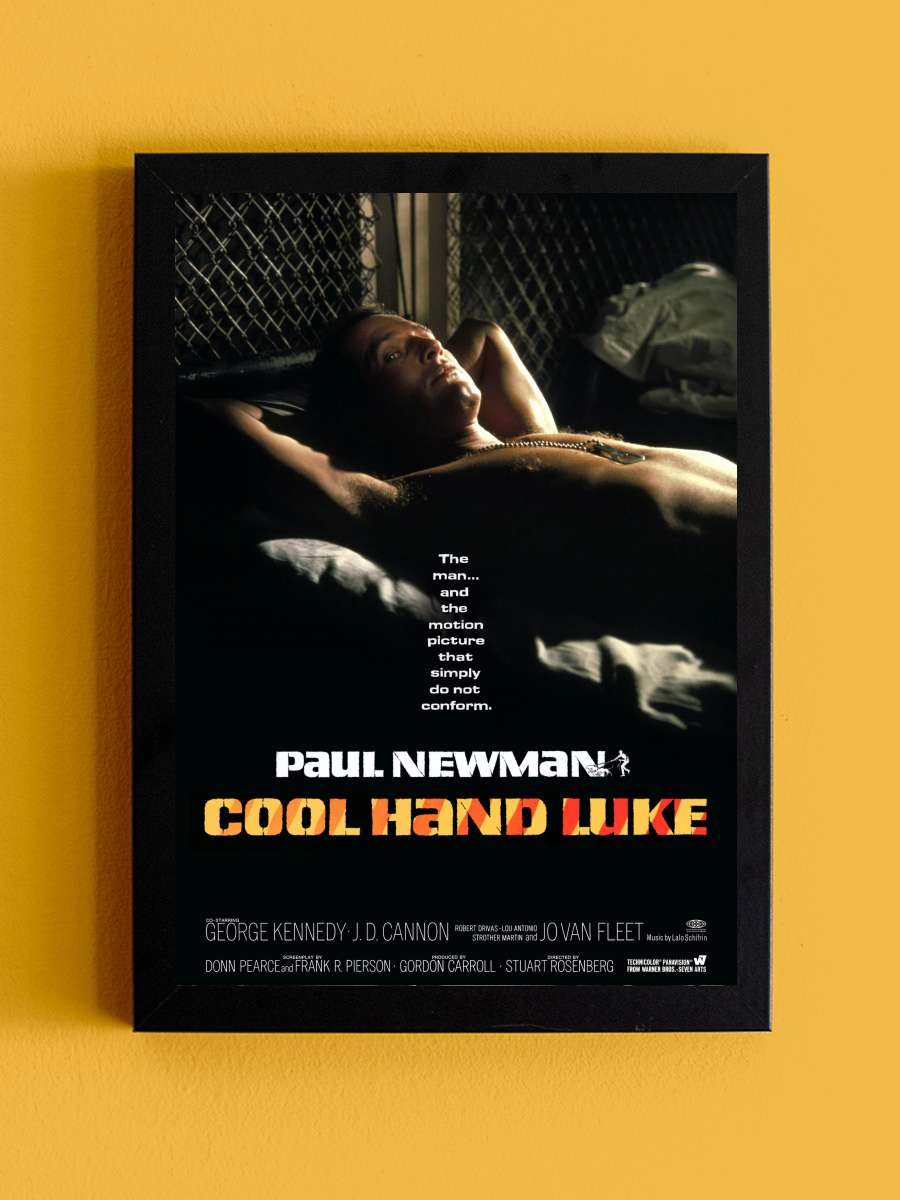 Parmaklıklar Arasında - Cool Hand Luke Film Tablo Siyah Çerçeveli Film Poster Afiş Tablo