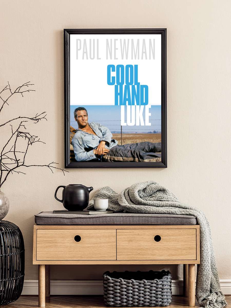 Parmaklıklar Arasında - Cool Hand Luke Film Tablo Siyah Çerçeveli Film Poster Afiş Tablo