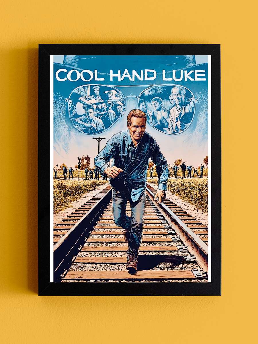 Parmaklıklar Arasında - Cool Hand Luke Film Tablo Siyah Çerçeveli Film Poster Afiş Tablo