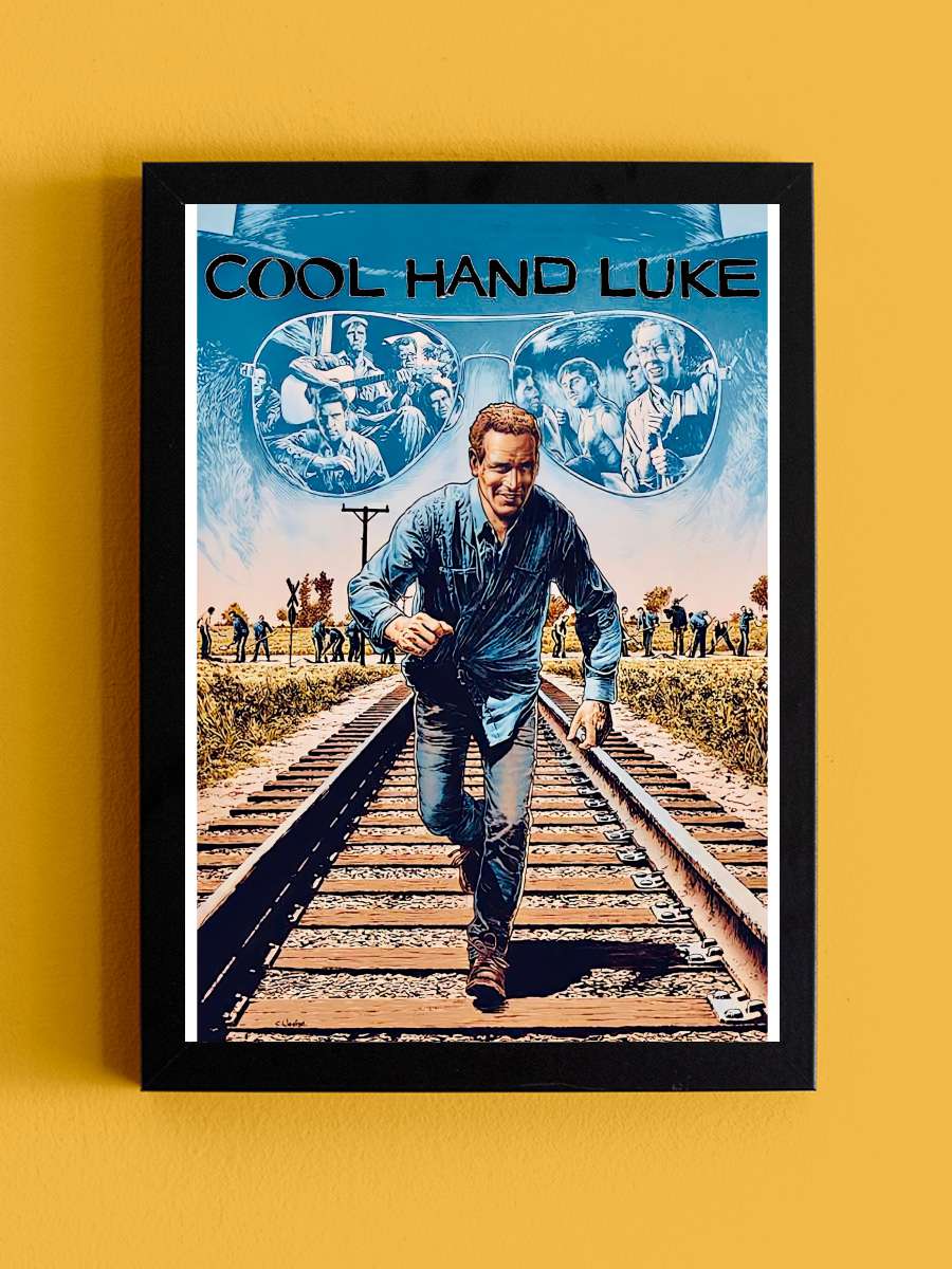 Parmaklıklar Arasında - Cool Hand Luke Film Tablo Siyah Çerçeveli Film Poster Afiş Tablo