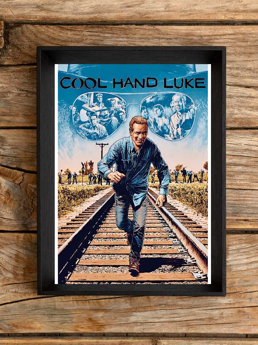 Parmaklıklar Arasında - Cool Hand Luke Film Tablo Siyah Çerçeveli Film Poster Afiş Tablo