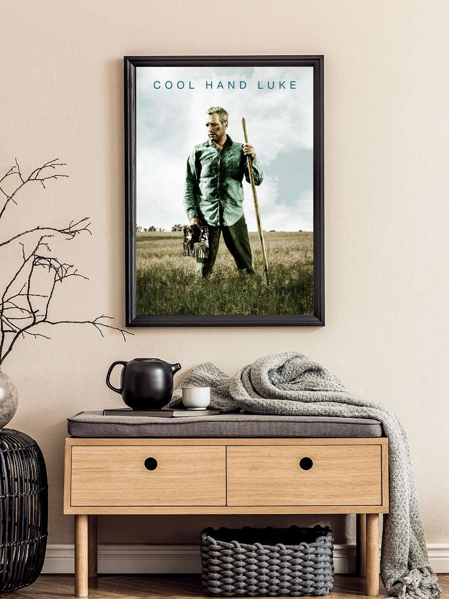 Parmaklıklar Arasında - Cool Hand Luke Film Tablo Siyah Çerçeveli Film Poster Afiş Tablo