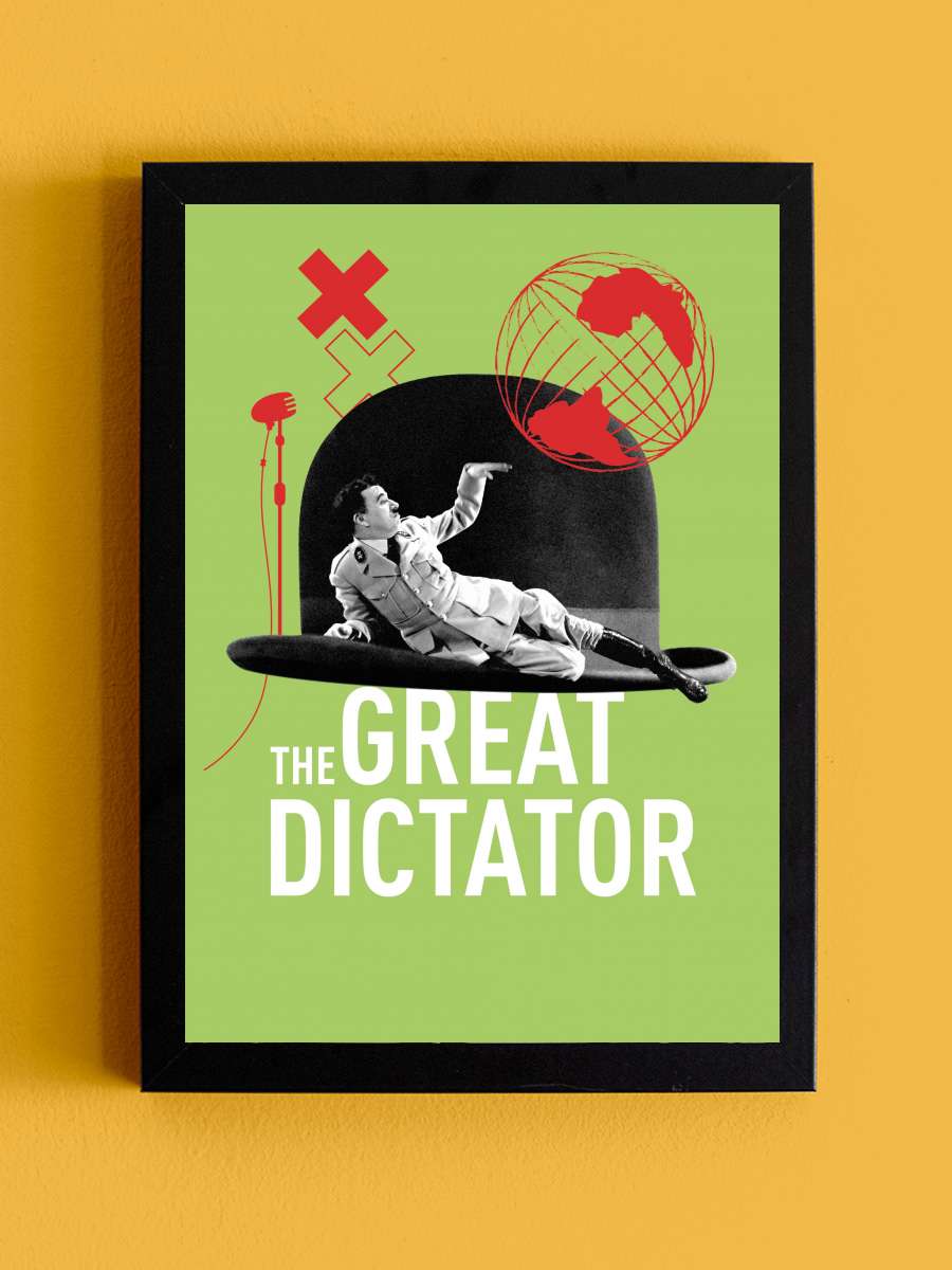 Büyük Diktatör - The Great Dictator Film Tablo Siyah Çerçeveli Film Poster Afiş Tablo