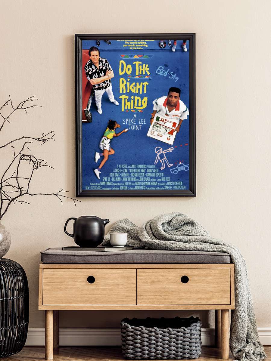 Doğruyu Seç - Do the Right Thing Film Tablo Siyah Çerçeveli Film Poster Afiş Tablo