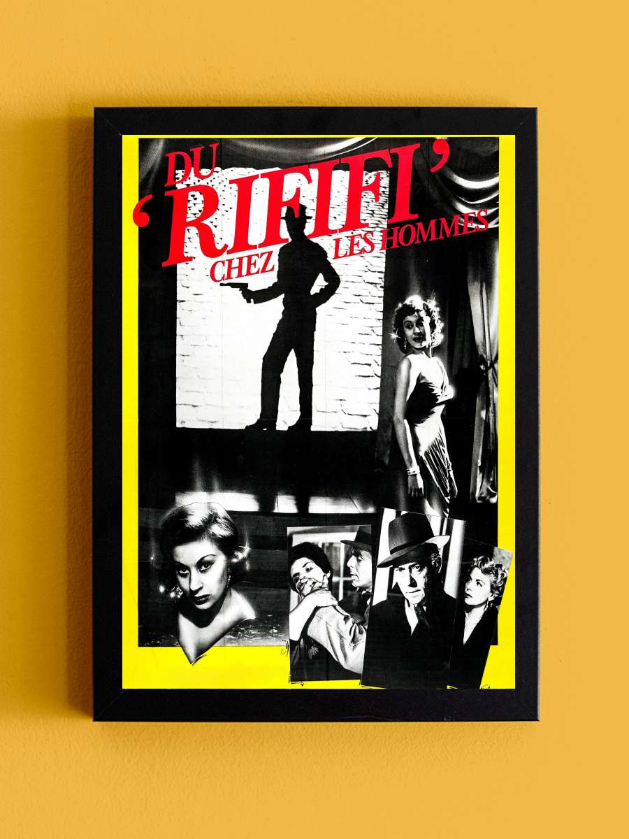 Rififi - Du rififi chez les hommes Film Tablo Siyah Çerçeveli Film Poster Afiş Tablo