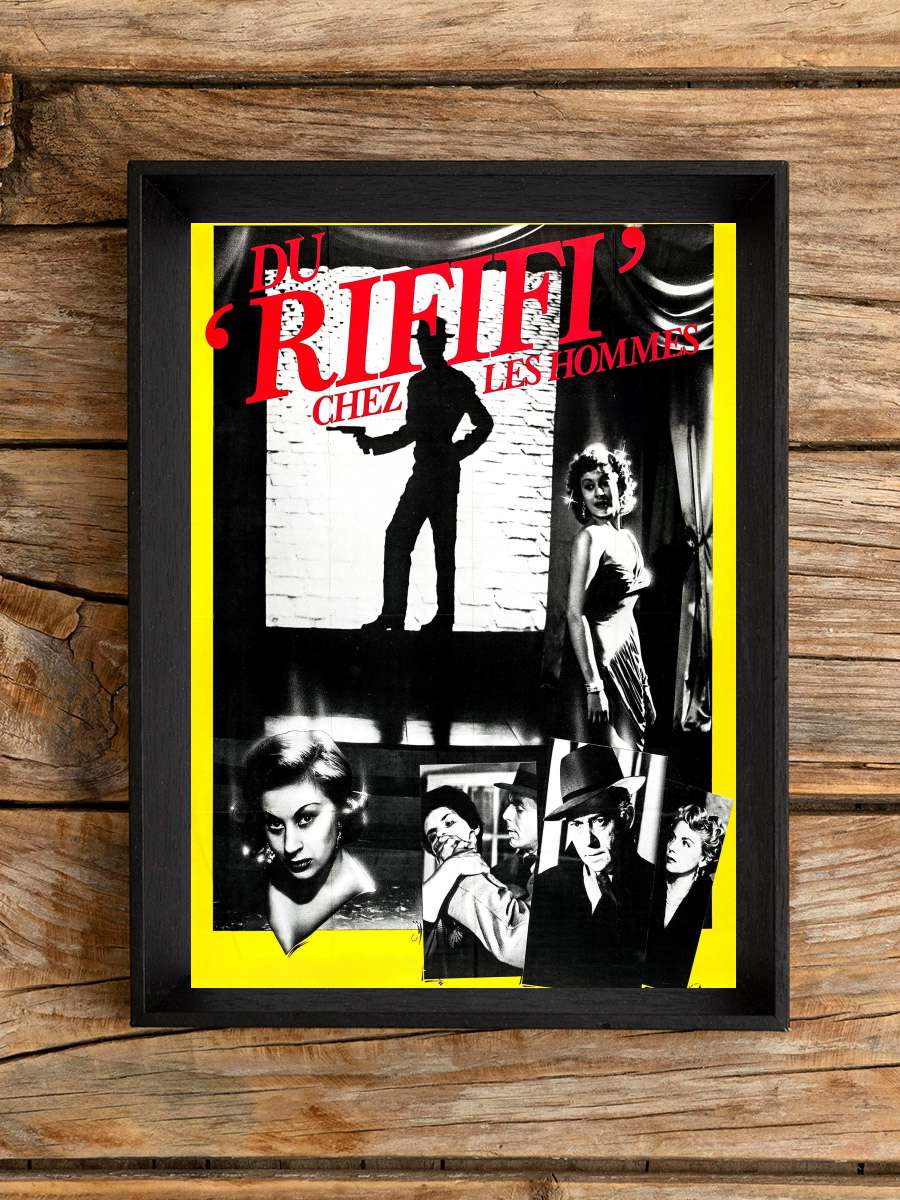 Rififi - Du rififi chez les hommes Film Tablo Siyah Çerçeveli Film Poster Afiş Tablo