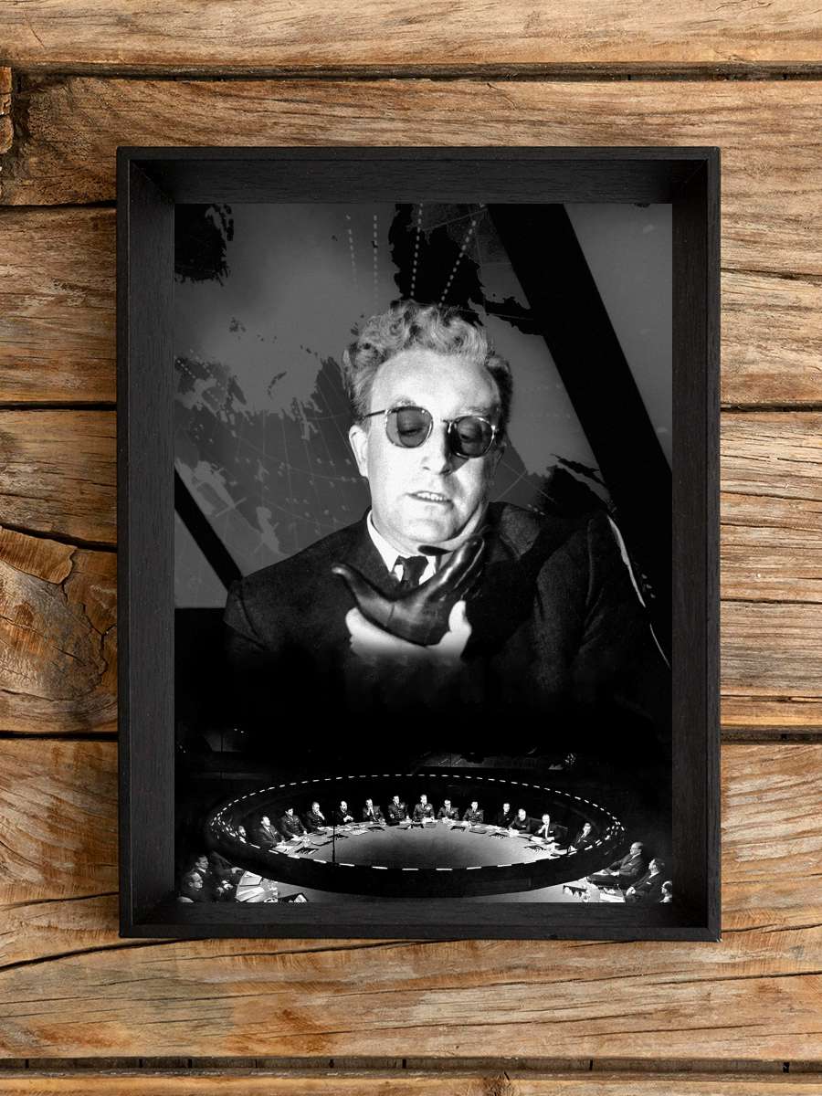 Dr. Garipaşk - Dr. Strangelove or: How I Learned to Stop Worrying and Love the Bomb Film Tablo Siyah Çerçeveli Film Poster Afiş Tablo