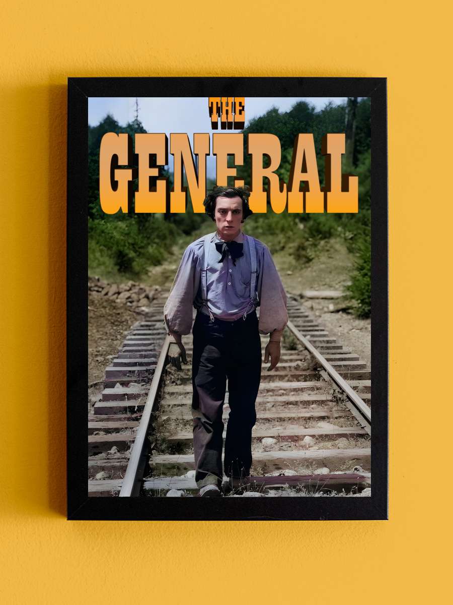 General - The General Film Tablo Siyah Çerçeveli Film Poster Afiş Tablo