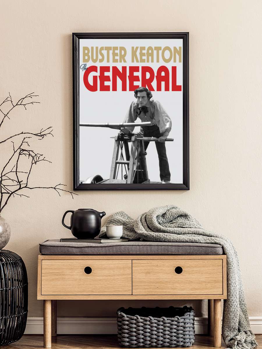 General - The General Film Tablo Siyah Çerçeveli Film Poster Afiş Tablo