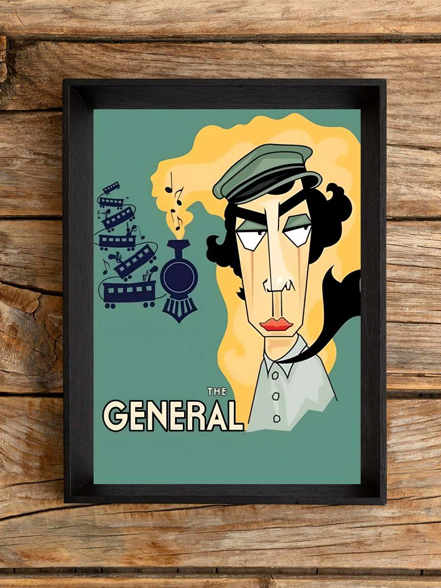 General - The General Film Tablo Siyah Çerçeveli Film Poster Afiş Tablo