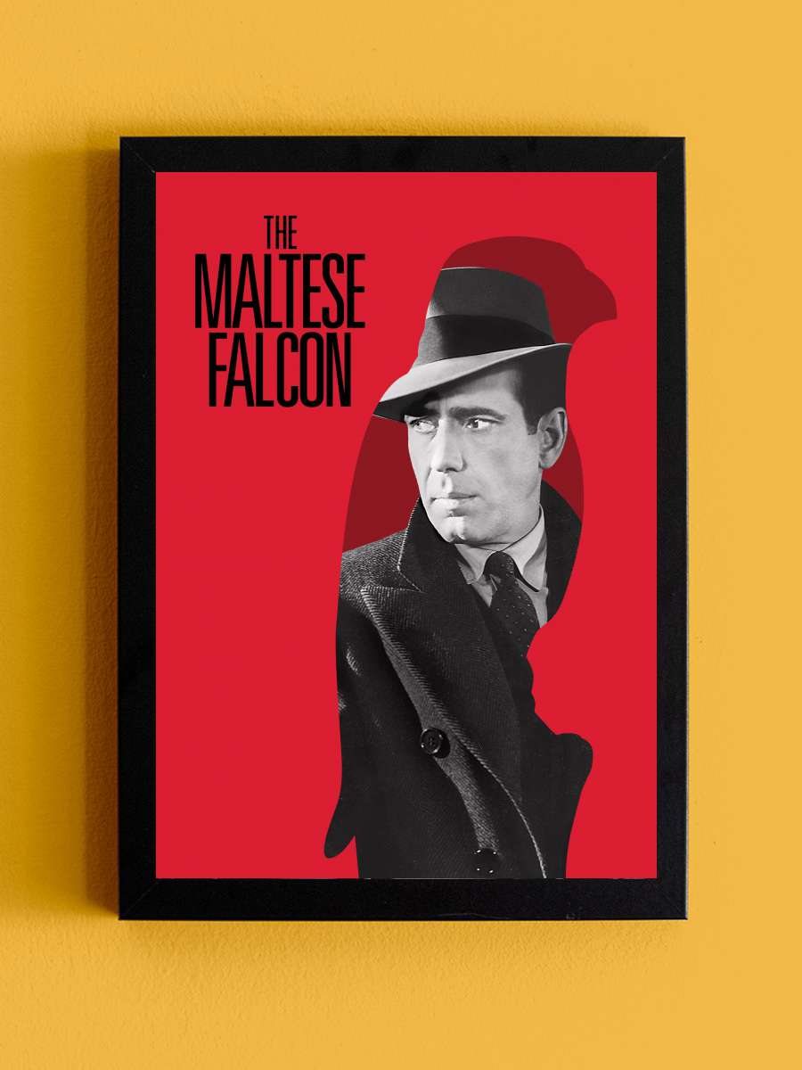 Malta Şahini - The Maltese Falcon Film Tablo Siyah Çerçeveli Film Poster Afiş Tablo