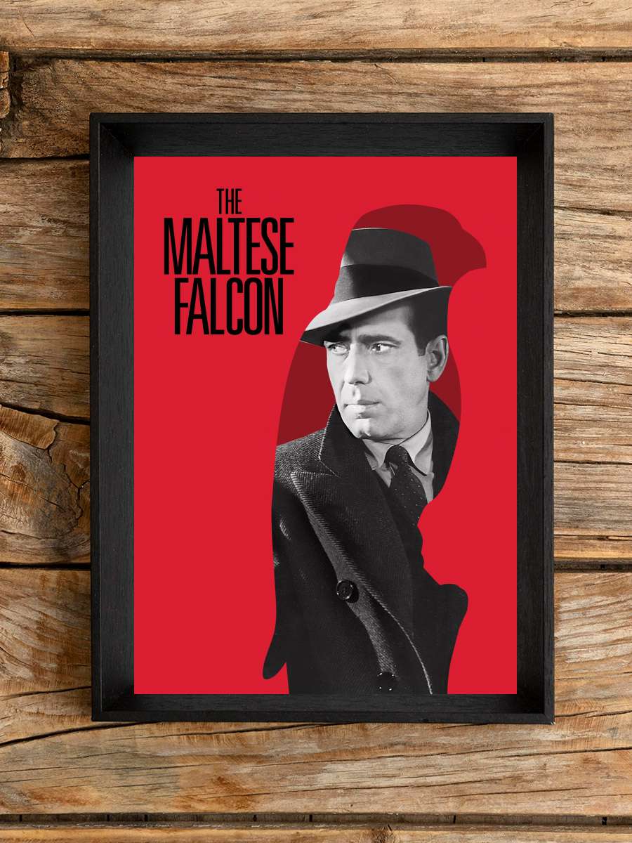 Malta Şahini - The Maltese Falcon Film Tablo Siyah Çerçeveli Film Poster Afiş Tablo