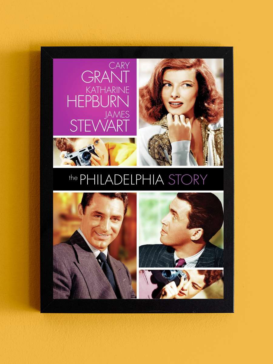 Philadelphia Hikayesi - The Philadelphia Story Film Tablo Siyah Çerçeveli Film Poster Afiş Tablo