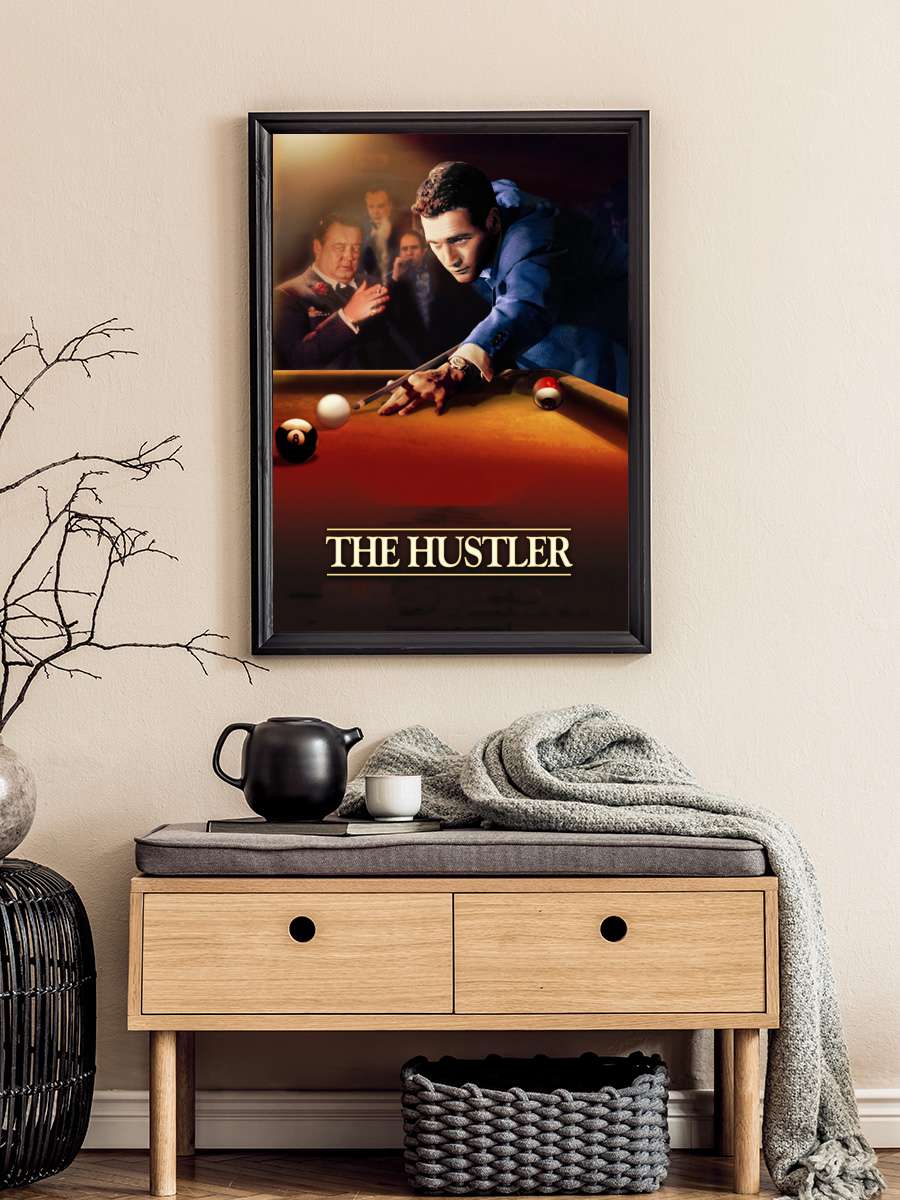 Bilardocu - The Hustler Film Tablo Siyah Çerçeveli Film Poster Afiş Tablo