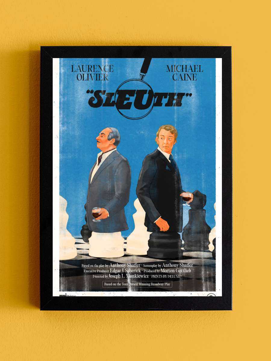 Kanlı Şaka - Sleuth Film Tablo Siyah Çerçeveli Film Poster Afiş Tablo