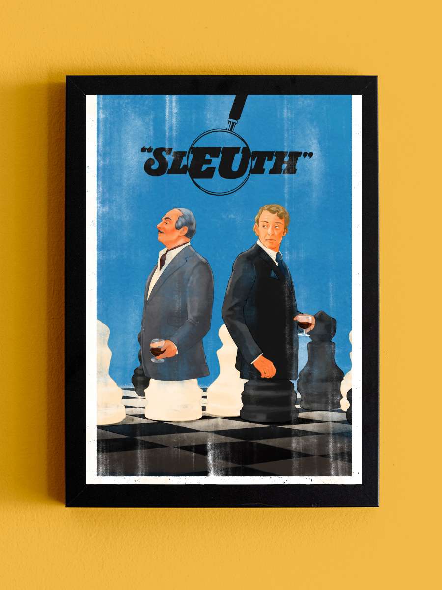 Kanlı Şaka - Sleuth Film Tablo Siyah Çerçeveli Film Poster Afiş Tablo