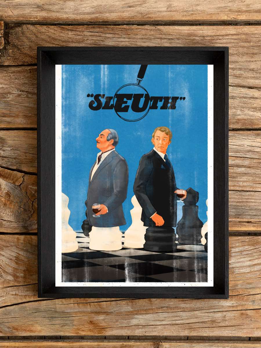 Kanlı Şaka - Sleuth Film Tablo Siyah Çerçeveli Film Poster Afiş Tablo