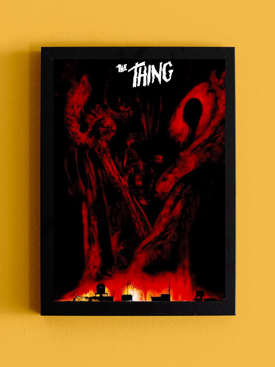 Şey - The Thing Film Tablo Siyah Çerçeveli Film Poster Afiş Tablo