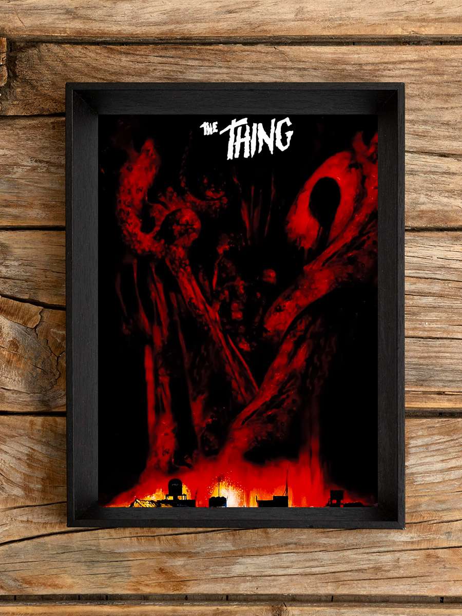 Şey - The Thing Film Tablo Siyah Çerçeveli Film Poster Afiş Tablo