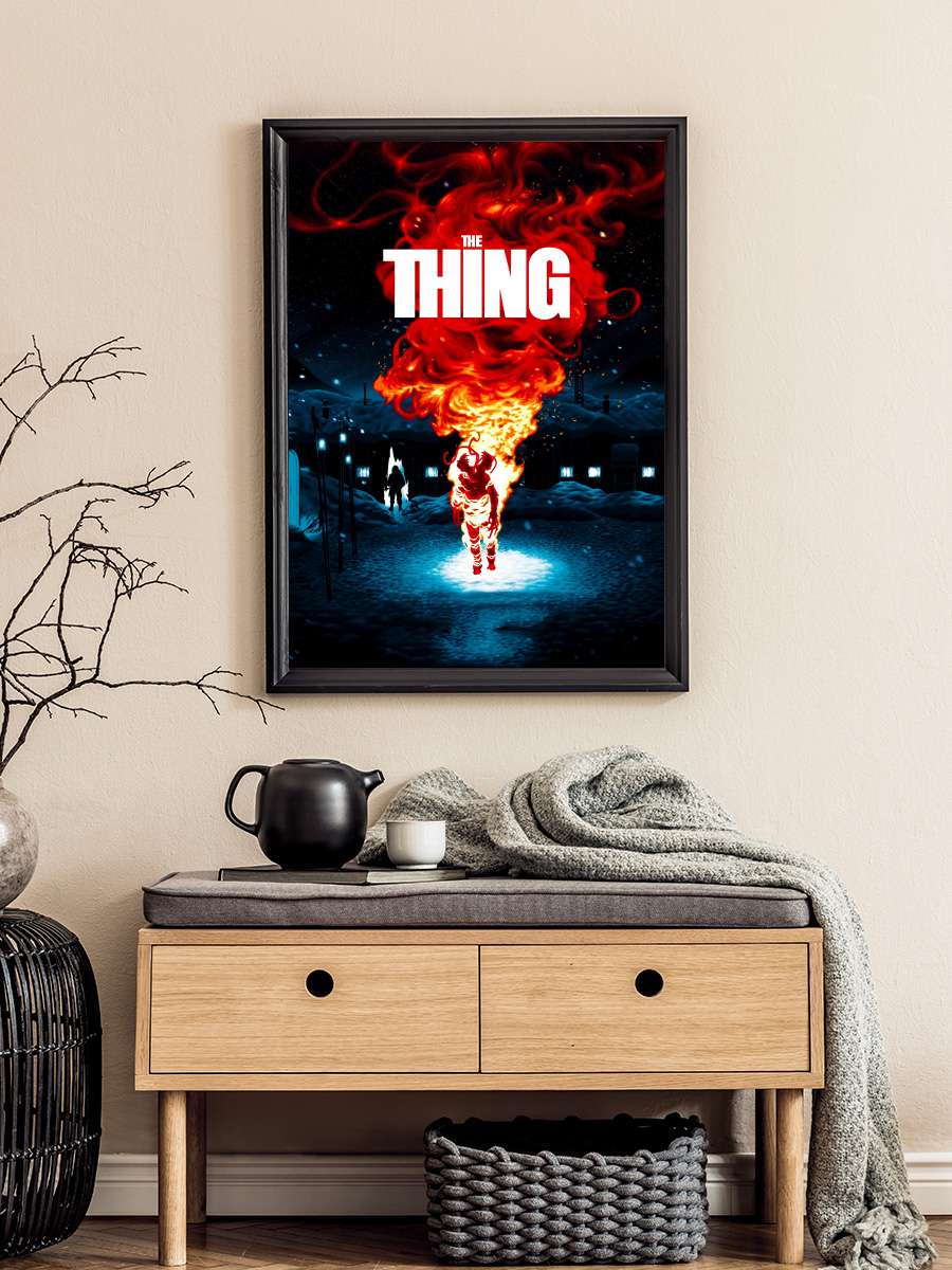 Şey - The Thing Film Tablo Siyah Çerçeveli Film Poster Afiş Tablo