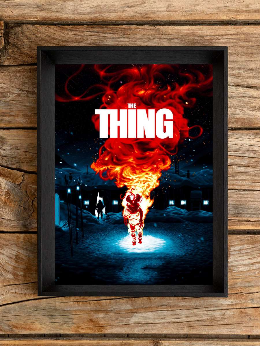 Şey - The Thing Film Tablo Siyah Çerçeveli Film Poster Afiş Tablo