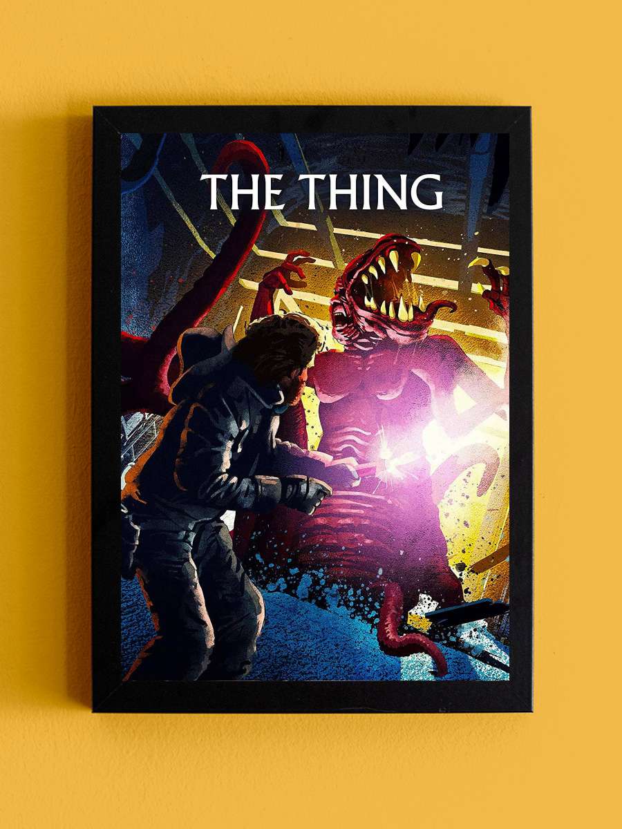 Şey - The Thing Film Tablo Siyah Çerçeveli Film Poster Afiş Tablo