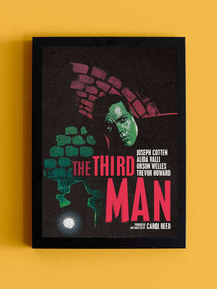 Üçüncü Adam - The Third Man Film Tablo Siyah Çerçeveli Film Poster Afiş Tablo