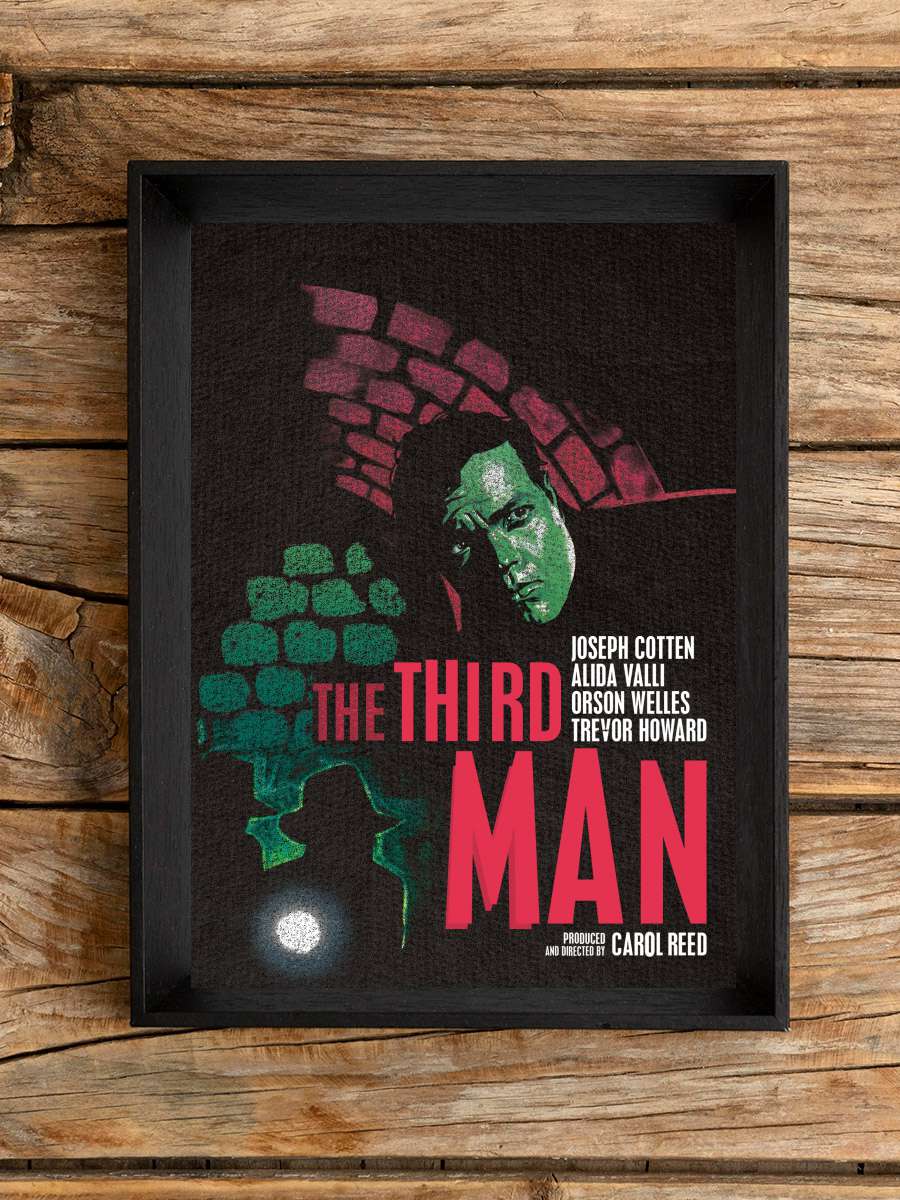 Üçüncü Adam - The Third Man Film Tablo Siyah Çerçeveli Film Poster Afiş Tablo