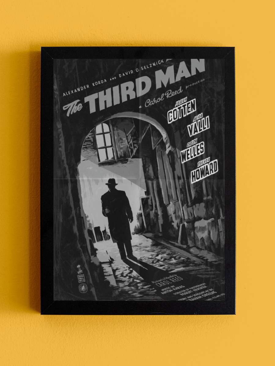 Üçüncü Adam - The Third Man Film Tablo Siyah Çerçeveli Film Poster Afiş Tablo