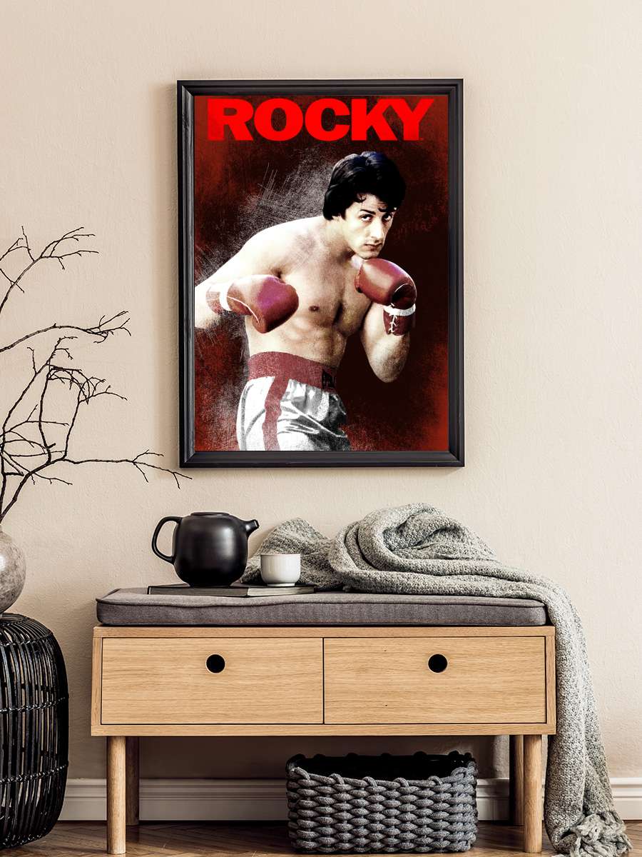 Rocky Film Tablo Siyah Çerçeveli Film Poster Afiş Tablo