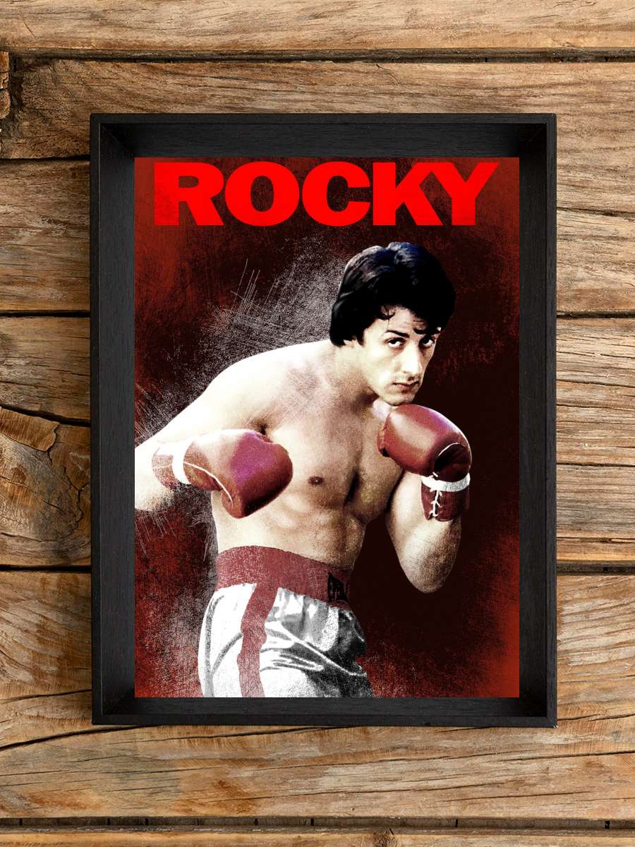 Rocky Film Tablo Siyah Çerçeveli Film Poster Afiş Tablo